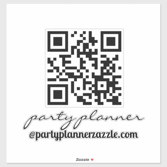 Sticker Organisateur de fête Code QR Entreprise Voiture  (Feuille)