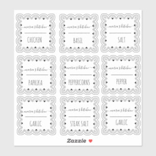 Sticker Organisation de la réserve Décor de bordure de pot