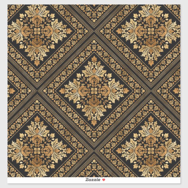 Sticker Oriental Vintage Damask (Feuille)