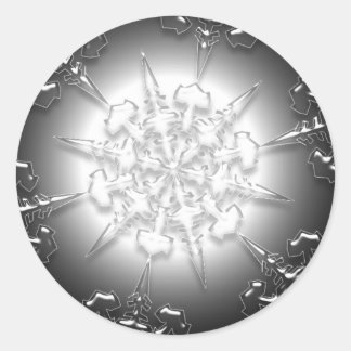 Sticker ornemental en argent