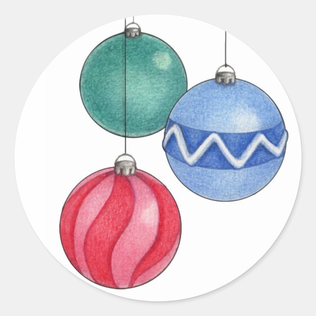 Sticker ornementale de Noël (Devant)