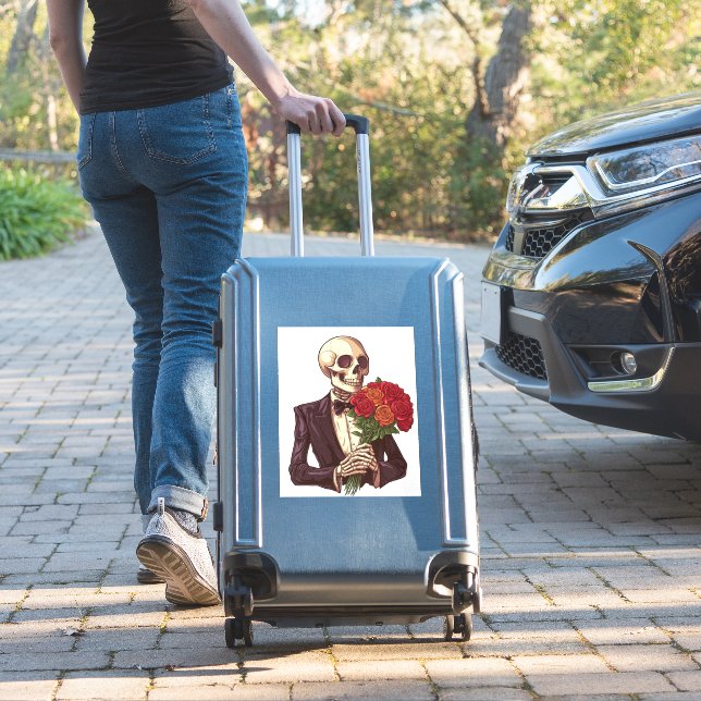Sticker Os de Louvain - Drôle squelette romantique (Valise Insitu)