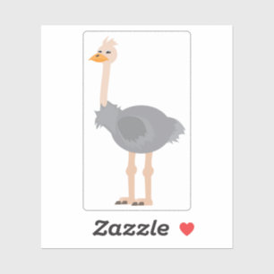 Sticker Ostrich