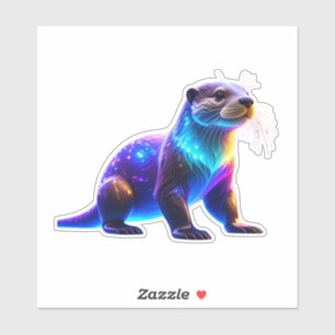 Sticker Otter Art Coloré