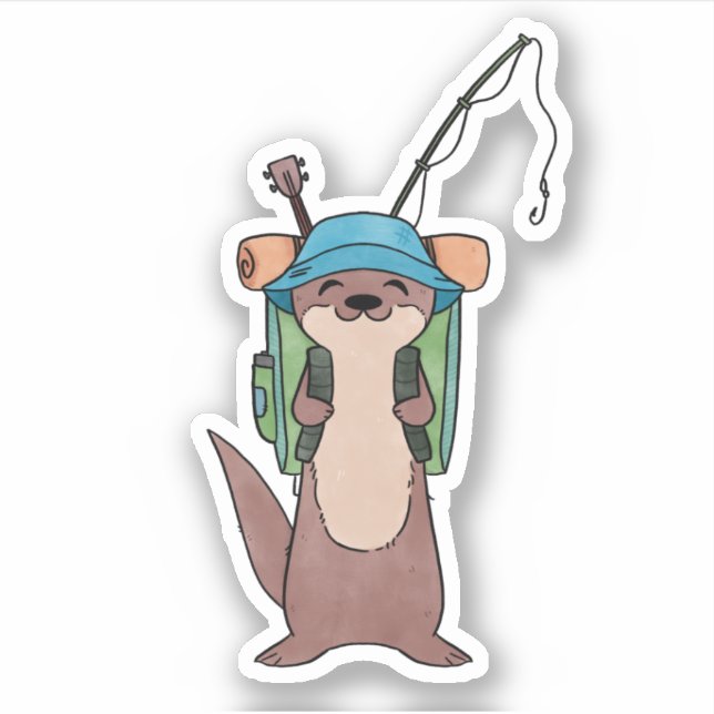 Sticker Otter de camping (Devant)
