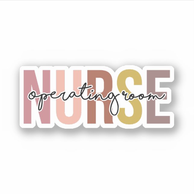 Sticker OU Infirmière salle d'opération Infirmière (Devant)