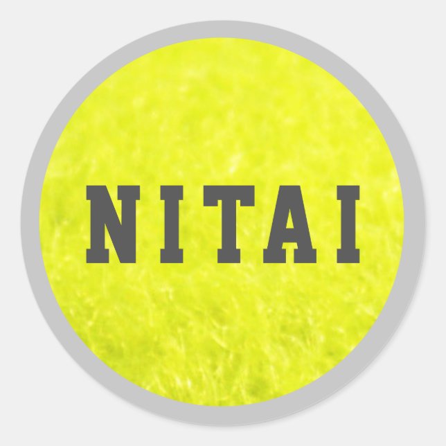 Sticker ou Sceau d'enveloppe de tennis Fuzzies (Devant)