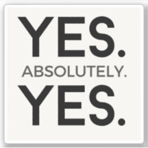 Oui Absolument Oui | White Simple Bold Affirmation