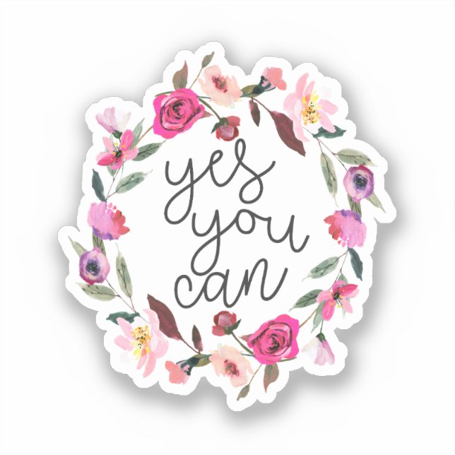 Sticker Oui, Citation Inspirationnelle (Recto)