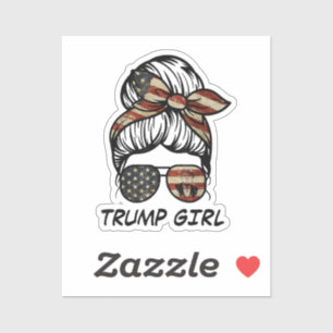 Sticker Oui, je suis une fille de Trump - Trump 2024 Elec