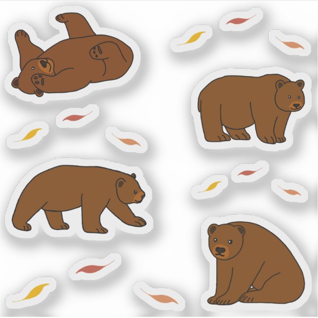 Sticker Ours Brown (Devant)