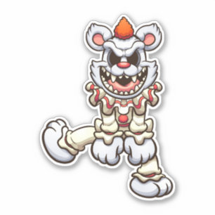 Sticker Ours de Peur - Clown