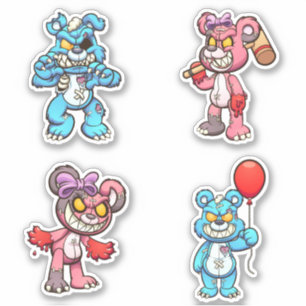 Sticker Ours effrayant - Zombies
