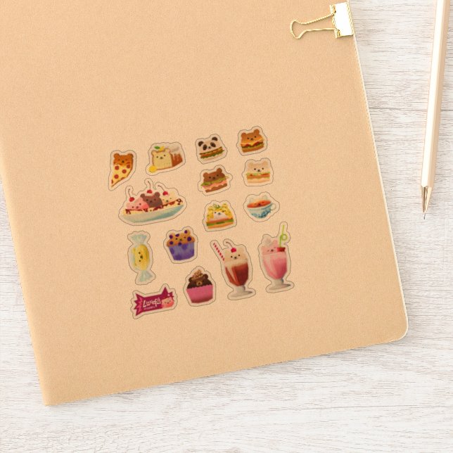 Sticker Ours en fourrage - tout petit jeu transparent d'au (Carnet)