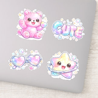 Sticker Ours en gomme pastel & Kawaii Y2K