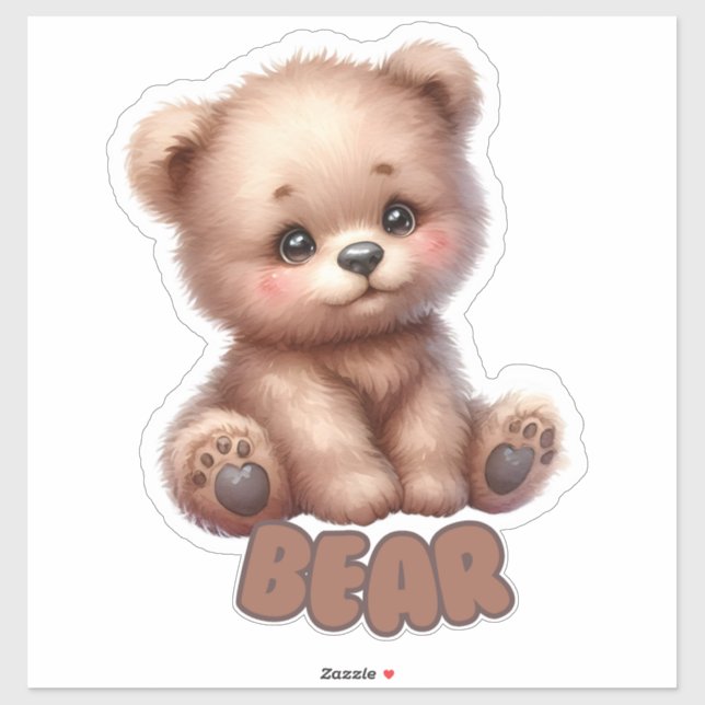Sticker Ours mou - Nourriture (Feuille)