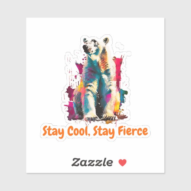 Sticker Ours polaire (Feuille)