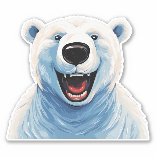 Sticker Ours polaire sortant (Devant)