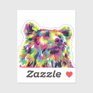 Sticker Ours Spirit Animal Pop Art