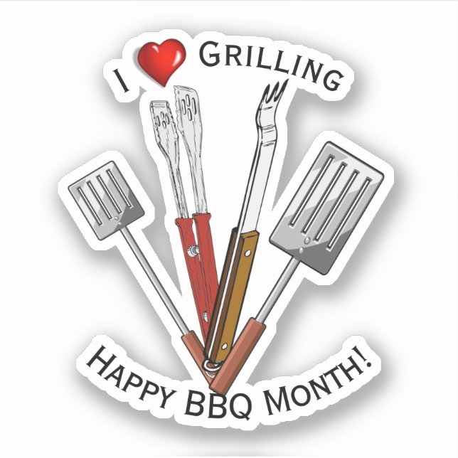 Sticker Outils barbecue Gravure (Devant)