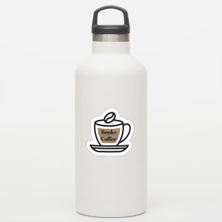 Sticker Outline Livres & Café