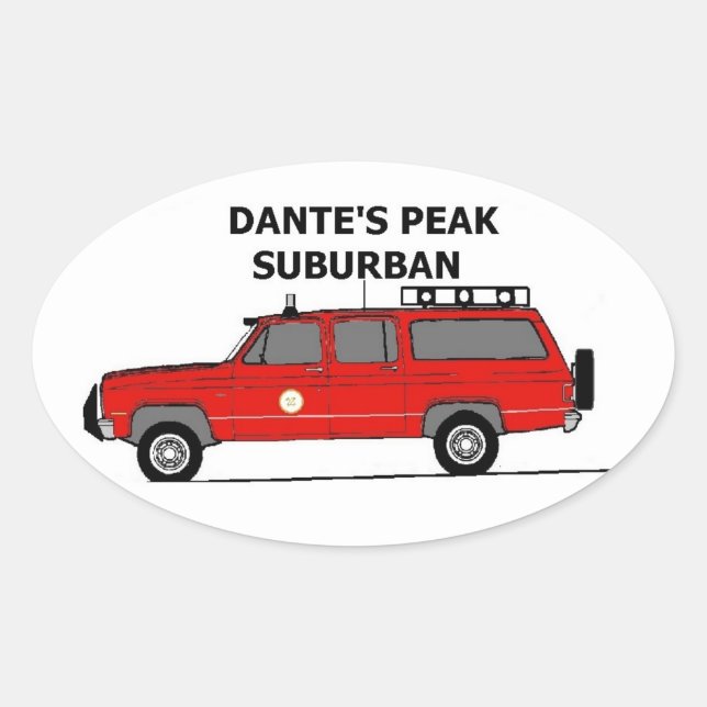 Sticker Oval De La Banlieue De Dante (Devant)