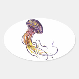 STICKER OVAL MODÈLE À LA MAIN
