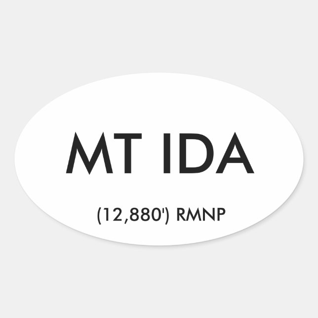 Sticker Oval Mt Ida (Devant)