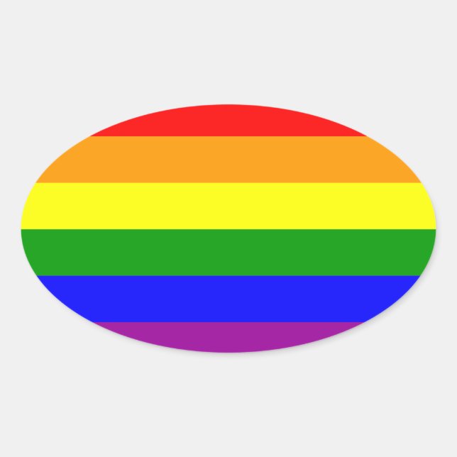 Sticker Oval pour Gay pride LGBT* (Devant)