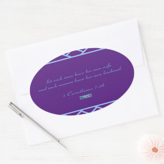 Sticker Oval (Purple Triangles) RFPMDesigns ©️2024