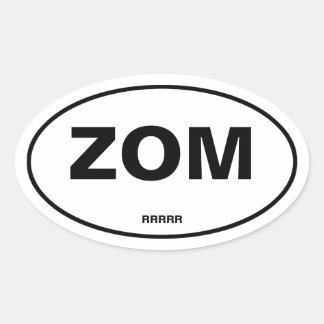 Sticker Oval Zombie