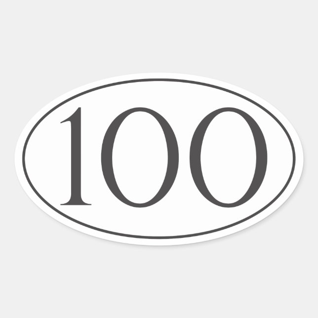 Sticker Ovale 100 Miles (Devant)