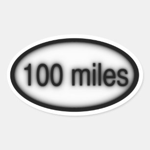 Sticker Ovale 100 milles anglais