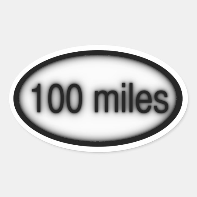 Sticker Ovale 100 milles anglais (Devant)