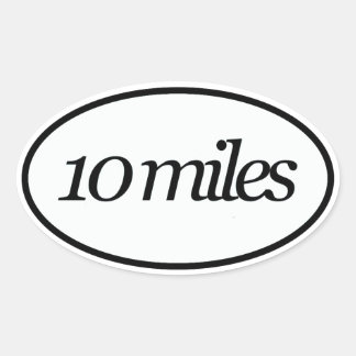 Sticker Ovale 10 milles anglais