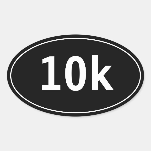 Sticker ovale 10k Race Walk (Devant)