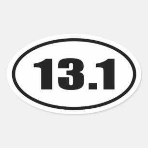 Sticker Ovale 13,1 Ovale du demi-marathon