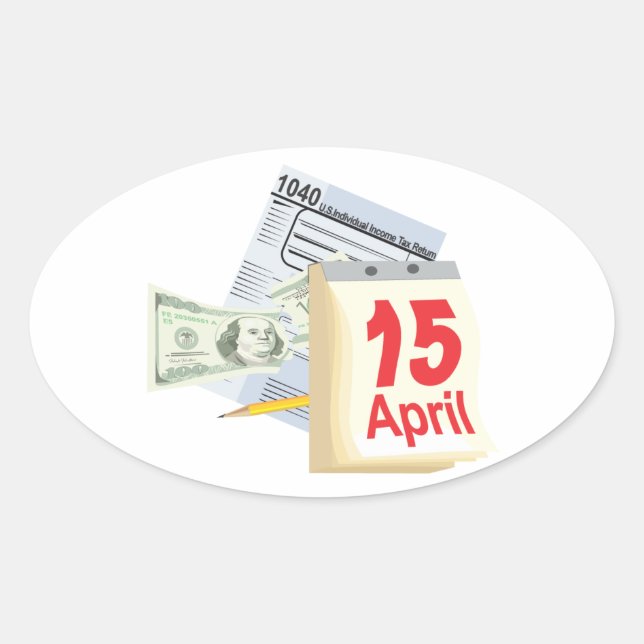 Sticker Ovale 15 avril - (Devant)