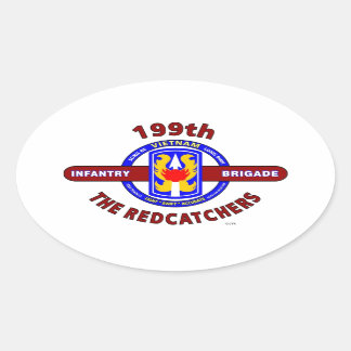 STICKER OVALE 199E BRIGADE D'INFANTERIE "LES REDCATCHERS"VIETNAM