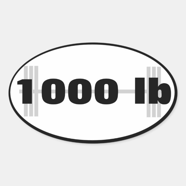Sticker Ovale 1 000 lb total d'alimentation (Devant)