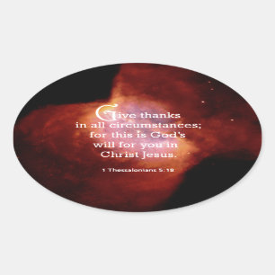 Sticker Ovale 1 Thessaloniciens 5:18