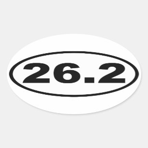 Sticker Ovale 26,2 Marathon