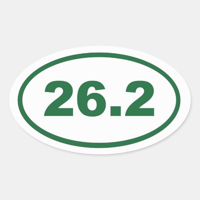 Sticker Ovale 26,2 Vert (Devant)