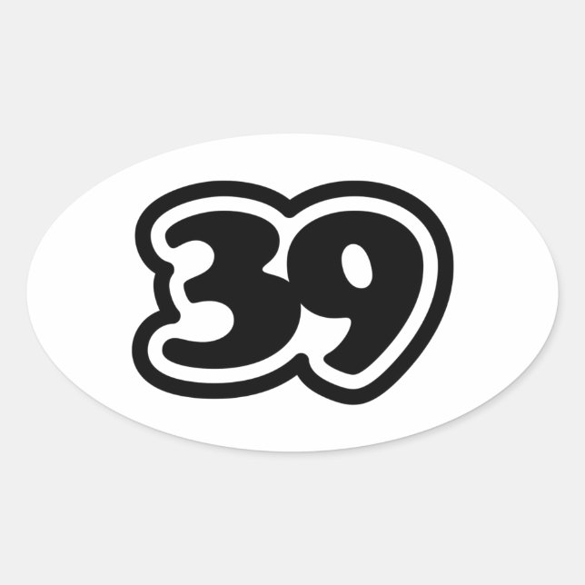 Sticker Ovale 39 Japonais Slang Sankyu (Devant)