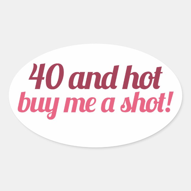 Sticker Ovale 40 et HOT (Devant)