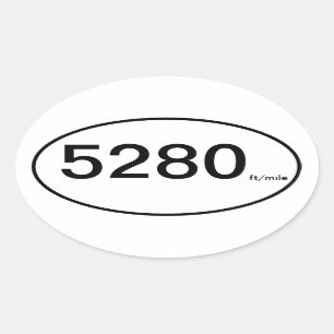 Sticker Ovale 5 280 pi/mile