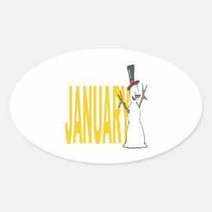 Sticker Ovale 5 janvier