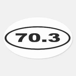 Sticker Ovale 70,3 miles Half Triathlon