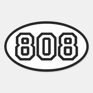 STICKER OVALE 808