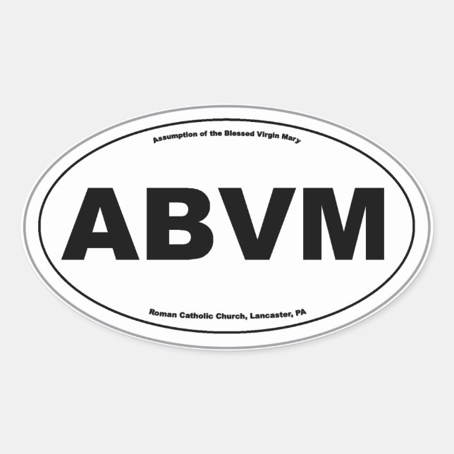 Sticker ovale ABVM (Assomption de la Sainte Vierge (Devant)